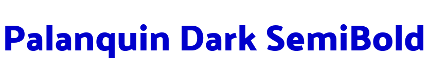 Palanquin Dark SemiBold الخط